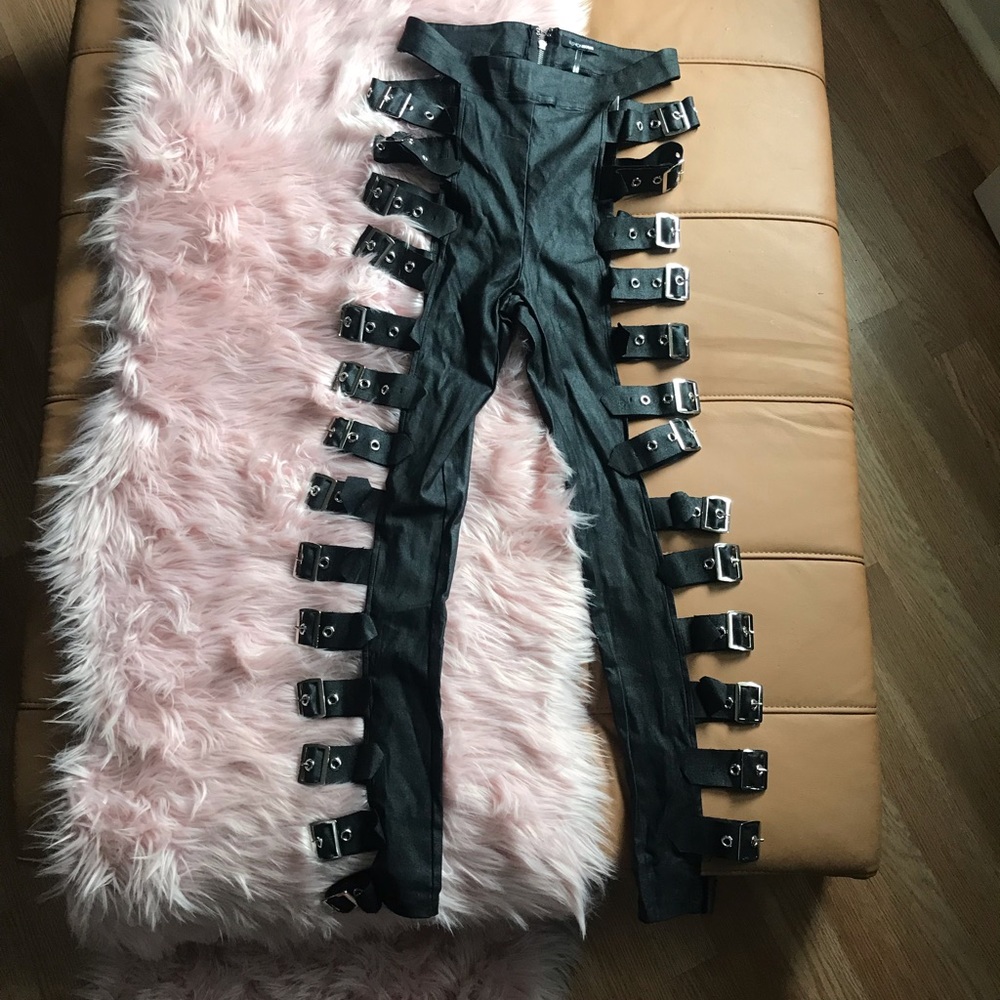 Bandage pants, black pants